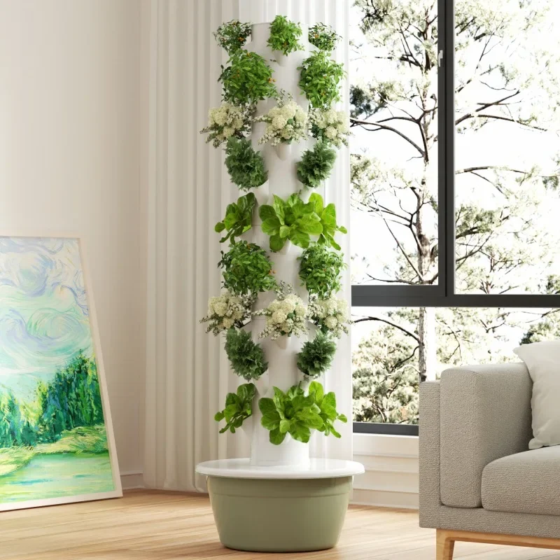 Hydroponic Tower Planter - Penanam Sayuran Pintar Rumah Tangga Menara