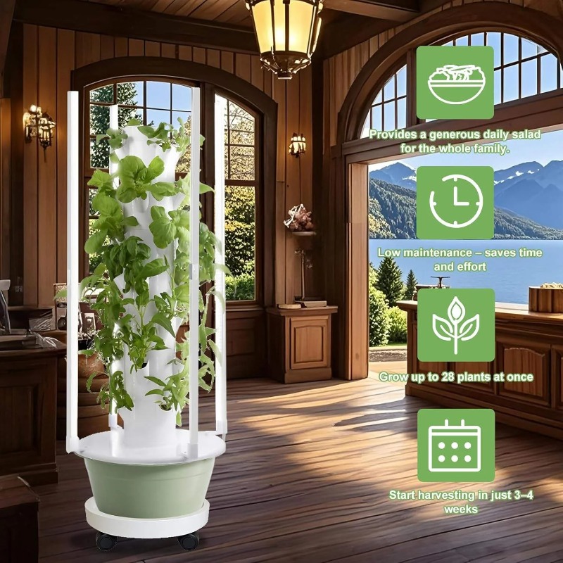 Sistem Kit Tanam Hidroponik de - Hydroponic Tower Planter ulasan dan harga