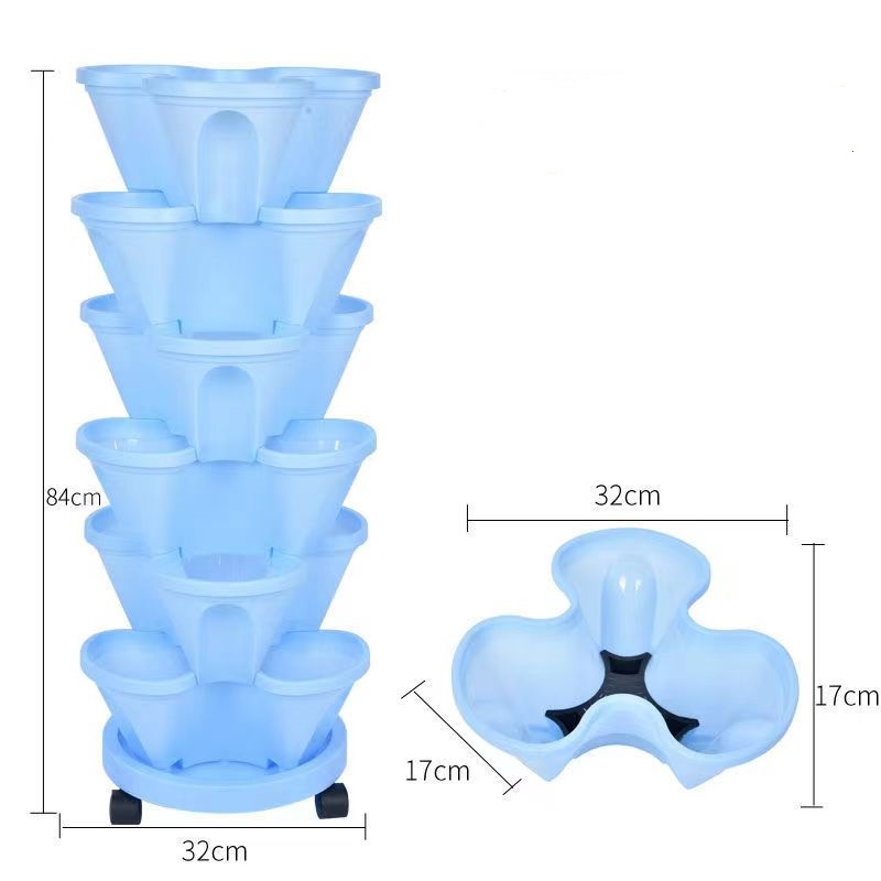 Pot Tanam Plastik Bertumpuk un - Hydroponic Tower Planter ulasan dan harga
