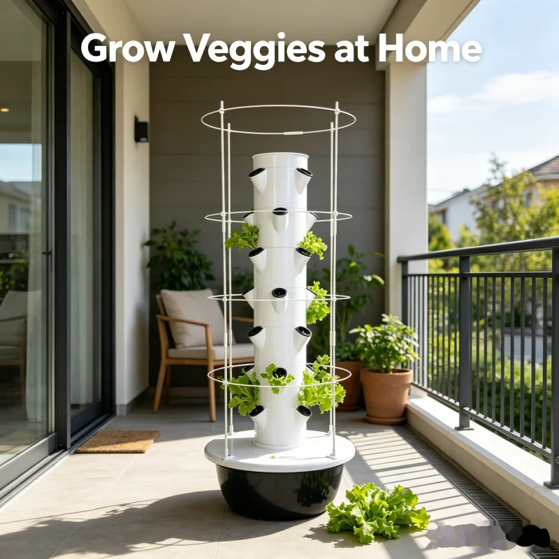 Sistem Kebun Vertikal Hidropon - Hydroponic Tower Planter ulasan dan harga