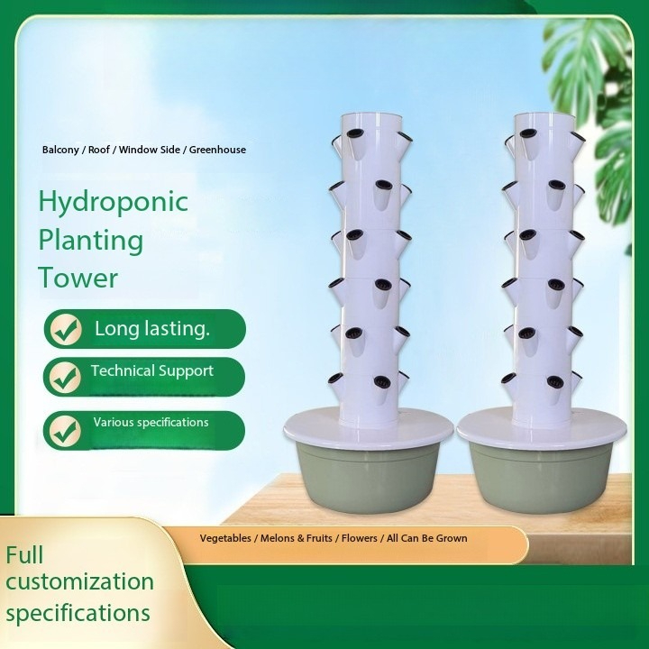 Menara Hidroponik dengan Lampu - Hydroponic Tower Planter ulasan dan harga