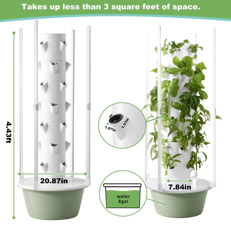Sistem Kit Penanaman Hidroponi - Hydroponic Tower Planter ulasan dan harga