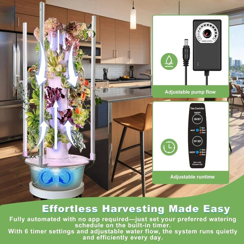 Sistem Kit Penanaman Hidroponi - Hydroponic Tower Planter ulasan dan harga