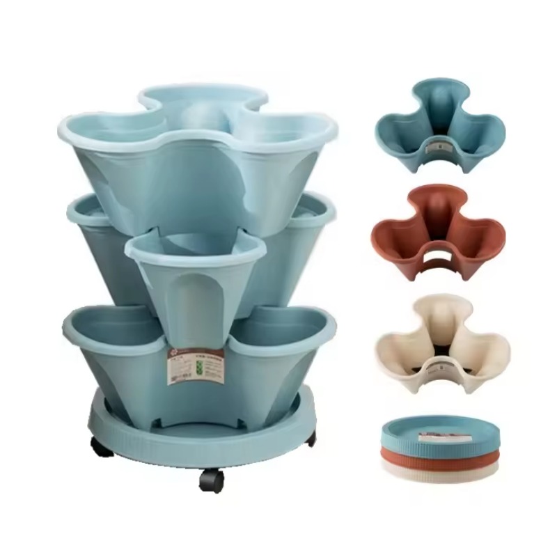 Pot Tanam Stroberi Bertingkat  - Hydroponic Tower Planter ulasan dan harga