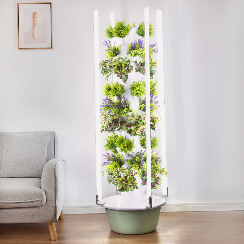 Dengan Led Lampu Tumbuh Pohon  - Hydroponic Tower Planter ulasan dan harga