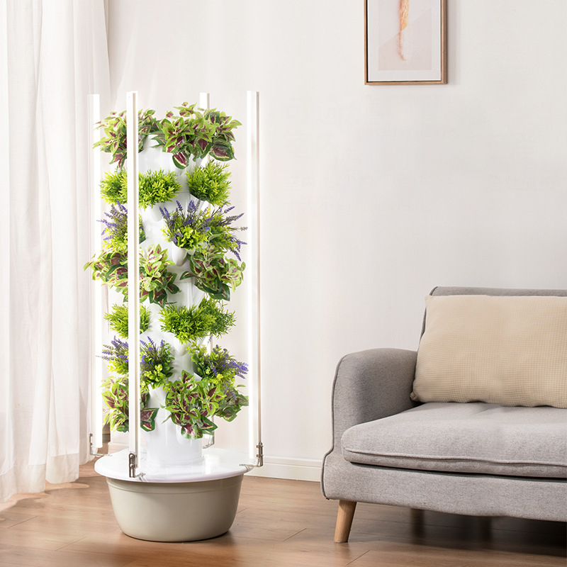 Dengan Led Lampu Tumbuh Pohon  - Hydroponic Tower Planter ulasan dan harga