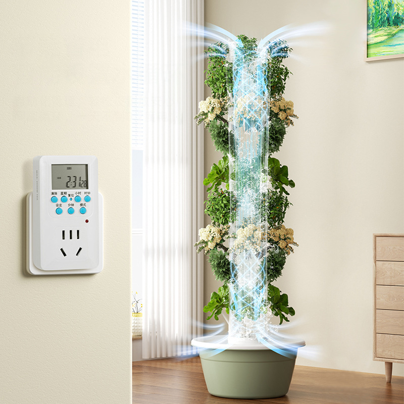 Dengan Led Lampu Tumbuh Pohon  - Hydroponic Tower Planter ulasan dan harga