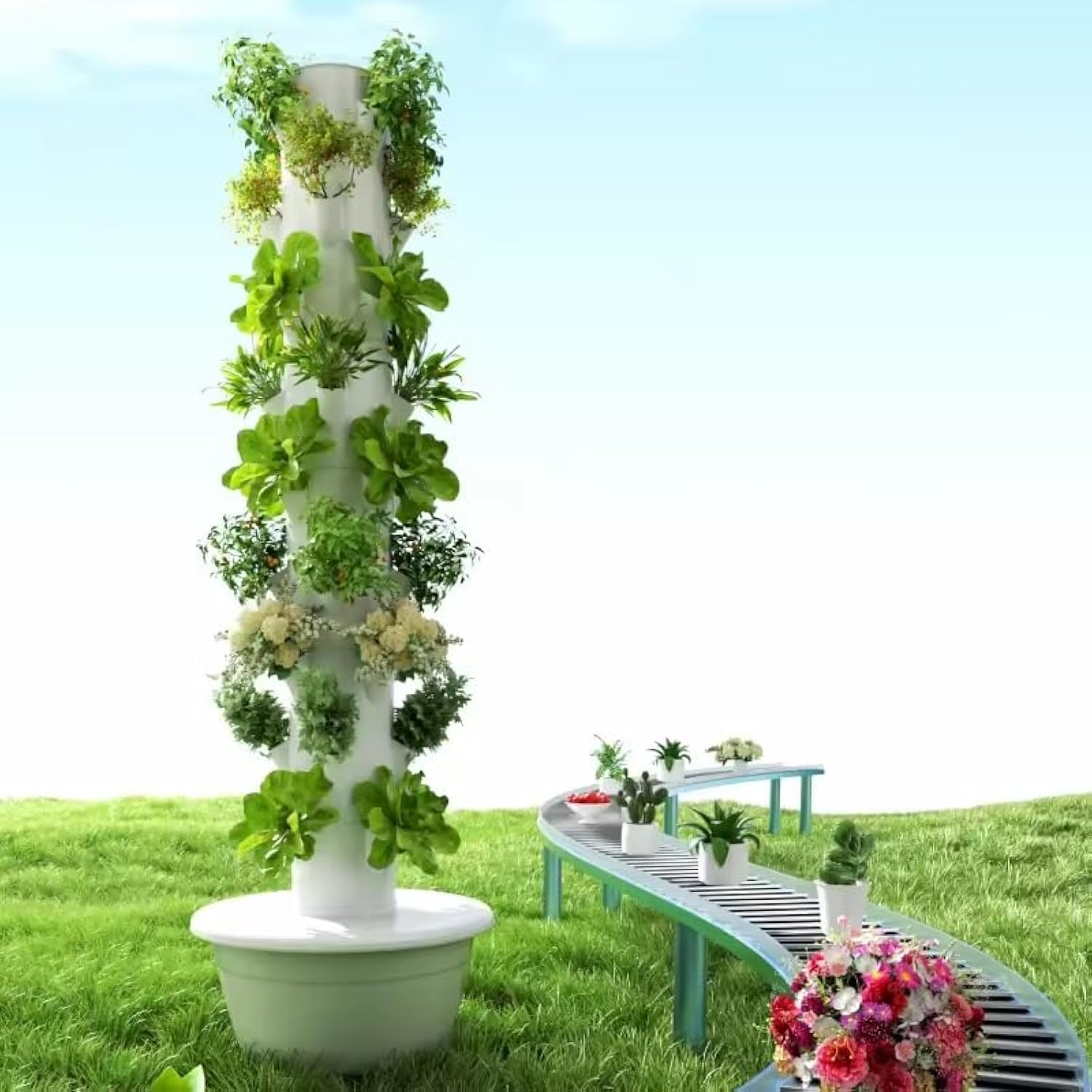 Menara Hidroponik Vertikal Aer - Hydroponic Tower Planter ulasan dan harga